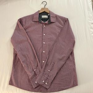 Claiborne Men’s Slim Fit Stretch Shirt, Medium